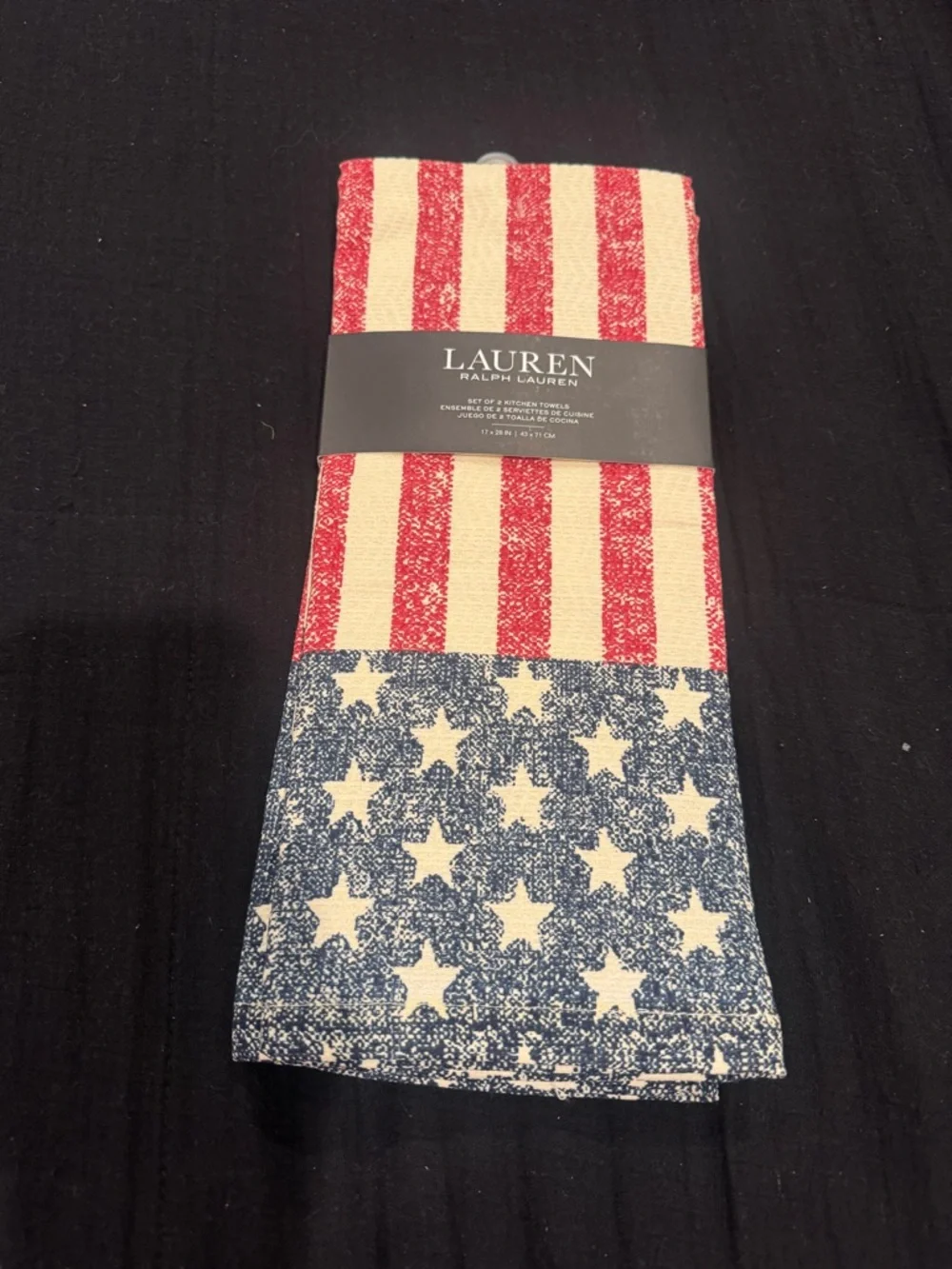 Lauren by Ralph Lauren American Flag towels- set of 2, 100% cotton 🇺🇸
